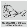 Aufkleber Auto Pferd Fohlen Stute Hengst Hufeisen Glück Spruch Dekor Stall Pferdehof Reiten Sport Familie Ponny Kinder Sticker