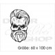 Wohnzimmer Hipster Man Bad Boy Totenkopf Skull Aufkleber Dekor Wandtattoo Wandaufkleber