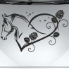 Aufkleber Auto Pferd Fohlen Stute Hengst Hufeisen Glück Spruch Dekor Stall Pferdehof Reiten Sport Familie Ponny Kinder Sticker
