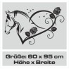 Aufkleber Auto Pferd Fohlen Stute Hengst Hufeisen Glück Spruch Dekor Stall Pferdehof Reiten Sport Familie Ponny Kinder Sticker