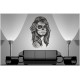 Wohnzimmer Mexican Sugar Skull Lady Totenkopf Aufkleber Dekor Wandtattoo Wandaufkleber