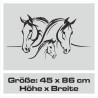 Aufkleber Auto Pferd Fohlen Stute Hengst Hufeisen Glück Spruch Dekor Stall Pferdehof Reiten Sport Familie Ponny Kinder Sticker