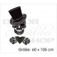 Wohnzimmer Mexican Sugar Skull Zylinder Gentleman Herz Totenkopf Aufkleber Dekor Wandtattoo Wandaufkleber