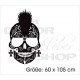 Wohnzimmer Mexican Sugar Skull Hipster Punk Rock Totenkopf Aufkleber Dekor Wandtattoo Wandaufkleber