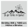 Wandaufkleber Wandtattoo Aufkleber Wand Tattoo Landschaft Berge Alpen Weg Kompass Hirsch Geweih Panorama Wandern Globus Biker