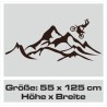 Wandaufkleber Wandtattoo Aufkleber Wand Tattoo Landschaft Berge Alpen Weg Kompass Hirsch Geweih Panorama Wandern Globus Biker