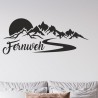 Wandaufkleber Wandtattoo Aufkleber Wand Tattoo Landschaft Berge Alpen Weg Kompass Hirsch Geweih Panorama Wandern Globus Biker