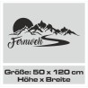 Wandaufkleber Wandtattoo Aufkleber Wand Tattoo Landschaft Berge Alpen Weg Kompass Hirsch Geweih Panorama Wandern Globus Biker