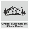 Wandaufkleber Wandtattoo Aufkleber Wand Tattoo Landschaft Berge Alpen Weg Kompass Hirsch Geweih Panorama Wandern Globus Biker