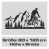 Wandaufkleber Wandtattoo Aufkleber Wand Tattoo Landschaft Berge Alpen Weg Kompass Hirsch Geweih Panorama Wandern Globus Biker
