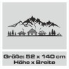 Wandaufkleber Wandtattoo Aufkleber Wand Tattoo Landschaft Berge Alpen Weg Kompass Hirsch Geweih Panorama Wandern Globus Biker