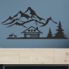Wandaufkleber Wandtattoo Aufkleber Wand Tattoo Landschaft Berge Alpen Weg Kompass Hirsch Geweih Panorama Wandern Globus Biker
