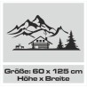 Wandaufkleber Wandtattoo Aufkleber Wand Tattoo Landschaft Berge Alpen Weg Kompass Hirsch Geweih Panorama Wandern Globus Biker
