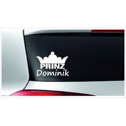Babyaufkleber Auto Aufkleber Prinz Krone Junge  + Wunschname Baby on Tour on Board Sticker  Farbe & Name wählbar