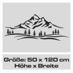 Wandaufkleber Wandtattoo Aufkleber Wand Tattoo Landschaft Berge Alpen Weg Kompass Hirsch Geweih Panorama Wandern Globus Biker