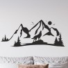 Wandaufkleber Wandtattoo Aufkleber Wand Tattoo Landschaft Berge Alpen Weg Kompass Hirsch Geweih Panorama Wandern Globus Biker