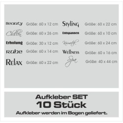 Wandaufkleber Wandtattoo Aufkleber Wand Tattoo Bad Wellness Oase Lounge Relax Spa Erholung Delphin Wasser Meer Blumen Ranke