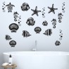 Wandaufkleber Wandtattoo Aufkleber Wand Tattoo Bad Wellness Oase Lounge Relax Spa Erholung Delphin Wasser Meer Blumen Ranke