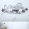 Wandaufkleber Wandtattoo Aufkleber Wand Tattoo Bad Wellness Oase Lounge Relax Spa Erholung Delphin Wasser Meer Blumen Ranke