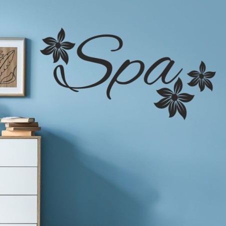 Wandaufkleber Wandtattoo Aufkleber Wand Tattoo Bad Wellness Oase Lounge Relax Spa Erholung Delphin Wasser Meer Blumen Ranke