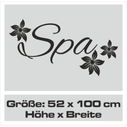 Wandaufkleber Wandtattoo Aufkleber Wand Tattoo Bad Wellness Oase Lounge Relax Spa Erholung Delphin Wasser Meer Blumen Ranke
