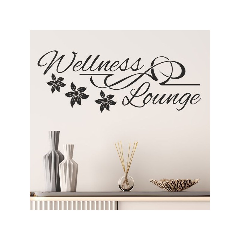 Wandaufkleber Wandtattoo Aufkleber Wand Tattoo Bad Wellness Oase Lounge Relax Spa Erholung Delphin Wasser Meer Blumen Ranke