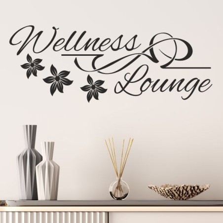 Wandaufkleber Wandtattoo Aufkleber Wand Tattoo Bad Wellness Oase Lounge Relax Spa Erholung Delphin Wasser Meer Blumen Ranke