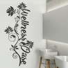 Wandaufkleber Wandtattoo Aufkleber Wand Tattoo Bad Wellness Oase Lounge Relax Spa Erholung Delphin Wasser Meer Blumen Ranke