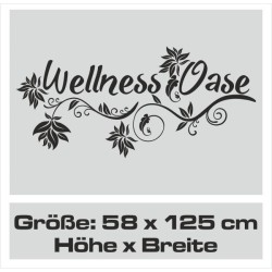 Wandaufkleber Wandtattoo Aufkleber Wand Tattoo Bad Wellness Oase Lounge Relax Spa Erholung Delphin Wasser Meer Blumen Ranke