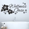 Wandaufkleber Wandtattoo Aufkleber Wand Tattoo Bad Wellness Oase Lounge Relax Spa Erholung Delphin Wasser Meer Blumen Ranke