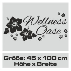 Wandaufkleber Wandtattoo Aufkleber Wand Tattoo Bad Wellness Oase Lounge Relax Spa Erholung Delphin Wasser Meer Blumen Ranke