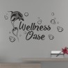 Wandaufkleber Wandtattoo Aufkleber Wand Tattoo Bad Wellness Oase Lounge Relax Spa Erholung Delphin Wasser Meer Blumen Ranke