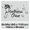 Wandaufkleber Wandtattoo Aufkleber Wand Tattoo Bad Wellness Oase Lounge Relax Spa Erholung Delphin Wasser Meer Blumen Ranke