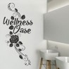 Wandaufkleber Wandtattoo Aufkleber Wand Tattoo Bad Wellness Oase Lounge Relax Spa Erholung Delphin Wasser Meer Blumen Ranke