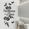 Wandaufkleber Wandtattoo Aufkleber Wand Tattoo Bad Wellness Oase Lounge Relax Spa Erholung Delphin Wasser Meer Blumen Ranke
