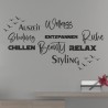 Wandaufkleber Wandtattoo Aufkleber Wand Tattoo Bad Wellness Oase Lounge Relax Spa Erholung Delphin Wasser Meer Blumen Ranke
