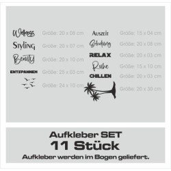 Wandaufkleber Wandtattoo Aufkleber Wand Tattoo Bad Wellness Oase Lounge Relax Spa Erholung Delphin Wasser Meer Blumen Ranke