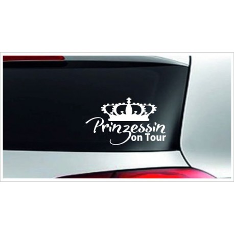 Babyaufkleber Auto Aufkleber Prinzessin Krone  Baby on Tour on Board Sticker  Farbe  wählbar