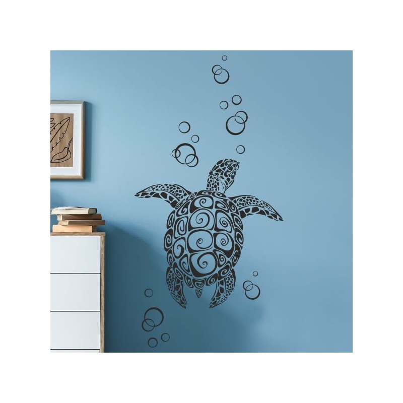 Wandaufkleber Wandtattoo Aufkleber Wand Tattoo Bad Wellness Oase Lounge Relax Spa Erholung Delphin Wasser Meer Blumen Ranke