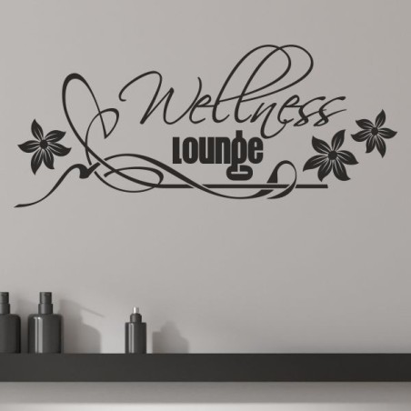 Wandaufkleber Wandtattoo Aufkleber Wand Tattoo Bad Wellness Oase Lounge Relax Spa Erholung Delphin Wasser Meer Blumen Ranke