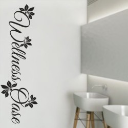 Wandaufkleber Wandtattoo Aufkleber Wand Tattoo Bad Wellness Oase Lounge Relax Spa Erholung Delphin Wasser Meer Blumen Ranke