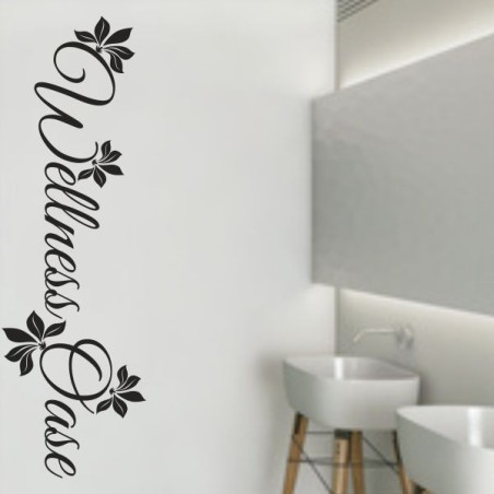 Wandaufkleber Wandtattoo Aufkleber Wand Tattoo Bad Wellness Oase Lounge Relax Spa Erholung Delphin Wasser Meer Blumen Ranke