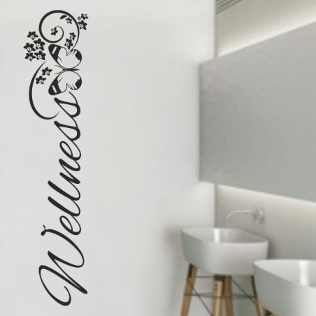 Wandaufkleber Wandtattoo Aufkleber Wand Tattoo Bad Wellness Oase Lounge Relax Spa Erholung Delphin Wasser Meer Blumen Ranke