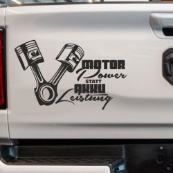 Aufkleber Auto Car Style Tattoo Fun Spruch Verbrenner Penner Kolben Diesel Benzin - kein Strom Elektro - E