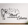 Wandaufkleber Wandtattoo Musik Sound Bass Gitarre Notenschlüssel Music Lautsprecher Rock Flügel Radio Totenkopf Kopfhörer