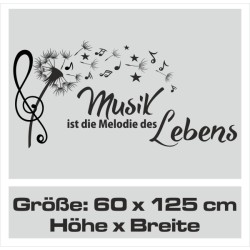 Wandaufkleber Wandtattoo Musik Sound Bass Gitarre Notenschlüssel Music Lautsprecher Rock Flügel Radio Totenkopf Kopfhörer