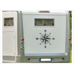 Aufkleber Wohnmobil Wohnwagen Auto Windrose Kompass Karte Caravan WOMA Wohnmobil