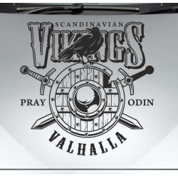 Aufkleber Auto Car Wikinger Viking Wölfe Wolf Runen Schwert Schild Rabe Runen Odin Odin´s Wölfe Böse Kette Valhalla Walhalla
