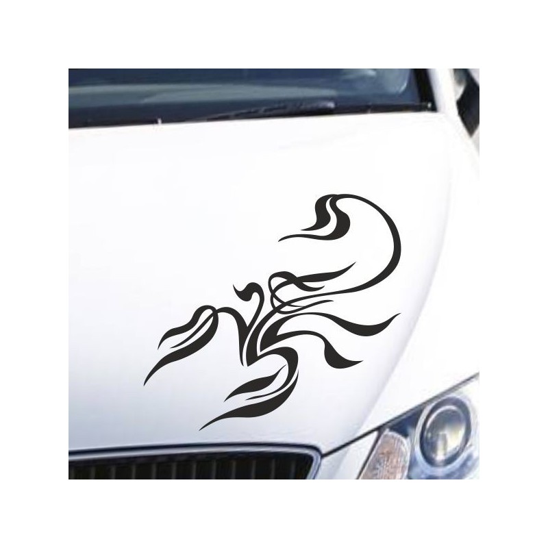 Aufkleber Auto Motorhaube Car Style Tuning Drache Tribal Dekor Rosen Blumen Schmetteringe Tattoo´s Fun Comic Flower Tiere