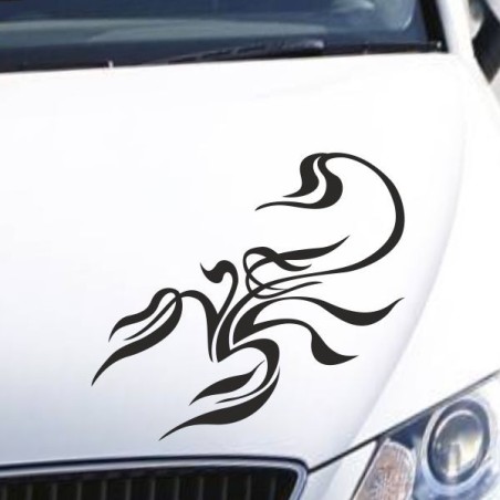 Aufkleber Auto Motorhaube Car Style Tuning Drache Tribal Dekor Rosen Blumen Schmetteringe Tattoo´s Fun Comic Flower Tiere